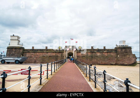 Fort Perch Rock in New Brighton auf Merseyside, England, Vereinigtes Königreich Stockfoto