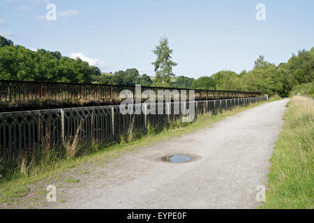 Millers Dale Viadukt Monsal Trail Wanderweg in Derbyshire UK Stockfoto