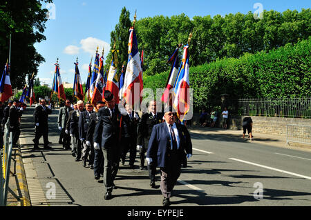 14. Juli-Parade in Bourges, Frankreich Stockfoto