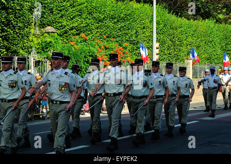 14. Juli-Parade in Bourges, Frankreich Stockfoto