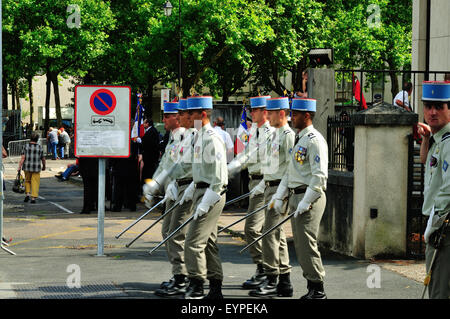 14. Juli-Parade in Bourges, Frankreich Stockfoto