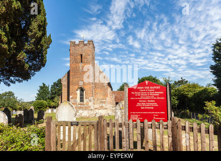 St. Johannes der Täufer Kirche des Ordens der Ritter Hospitaliter des Heiligen Johannes von Jerusalem, North Baddesley, in der Nähe von Romsey Stockfoto