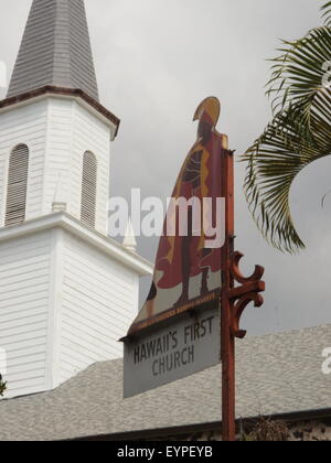 Mokuaikaua Kirche Kailua-Kona Stockfoto