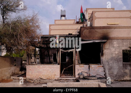 Duma, West Bank. 2. August 2015. Duma Dorf 2. August 2015. Ansicht eines palästinensischen Hauses, die von Brandstiftern letzte Woche in der palästinensischen Ortschaft Duma, in der Nähe von Nablus 2. August 2015 niedergebrannt wurde. Zwei Häuser wurden von maskierten Angreifer töten 18-Monate-alten Ali Saad Dawabsha und kritisch verletzt, seine Eltern und 4 Jahre alten Bruder Assistenzarzt. Der Angriff wird geglaubt, um ein Preisschild-Angriff durch extremistische israelische Siedler Credit: Eddie Gerald/Alamy Live News Stockfoto