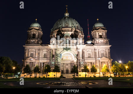 Berliner Dom / Berliner Dom bei Nacht Stockfoto