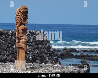 Hawaiian Totem auf der Big Island Stockfoto