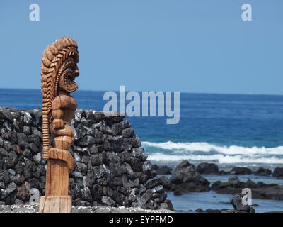 Hawaiian Totem auf der Big Island Stockfoto