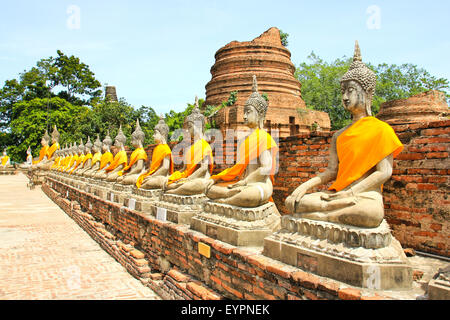 Buddha-Statuen in Ayutthaya, Thailand. Stockfoto