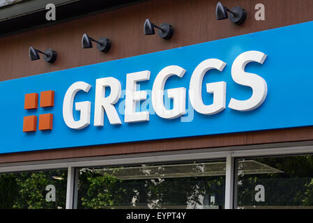 Greggs, bereit zu Essen Outlet, Großbritannien Stockfoto