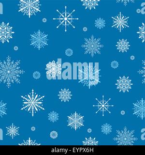 Nahtlose Hintergrund mit dekorativen Schneeflocken für Entwürfe, Karten, Einladungen Stock Vektor