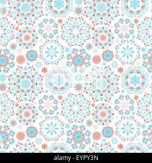 Nahtlose Winter Swirl Ornament für Weihnachtsentwürfe Stock Vektor