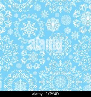 Winter blau Abbildung mit schönen Schneeflocken für Weihnachten und Neujahr Karten, Geschenke, Einladung design Stock Vektor