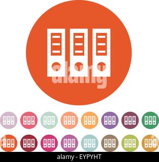 Das Archiv-Ordner-Symbol. Dokument und Daten, Portfolio, Büro-Symbol. Wohnung Stock Vektor