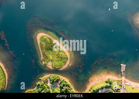 Luftaufnahme von Carsington Wasser in Derbyshire, England UK Stockfoto