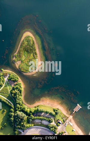 Luftaufnahme von Carsington Wasser in Derbyshire, England UK Stockfoto