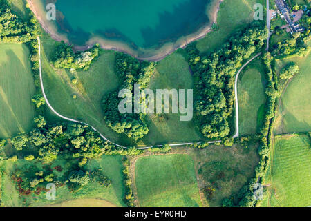 Luftaufnahme des Carsington Wassers im Peak District in Derbyshire, England UK Stockfoto