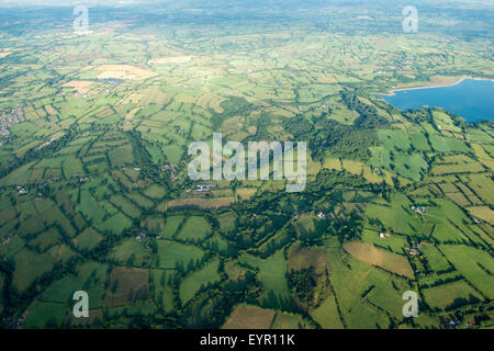 Luftbild Carsington Wasser und Peak District in Derbyshire, England UK Stockfoto