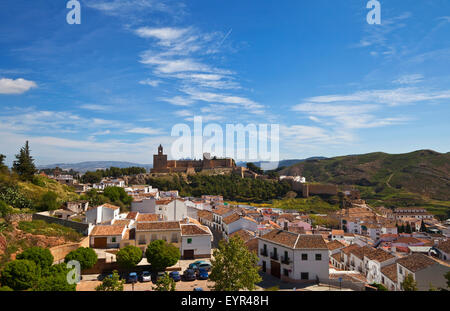 Die maurischen Bauten 8. Jahrhundert Alcazaba (Burg) und Stadt Antequera, Provinz Málaga, Andalusien, Spanien Stockfoto