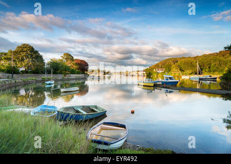 Das malerische Dorf Millbrook auf Rame Penisula in Süd-Ost-Cornwall Stockfoto