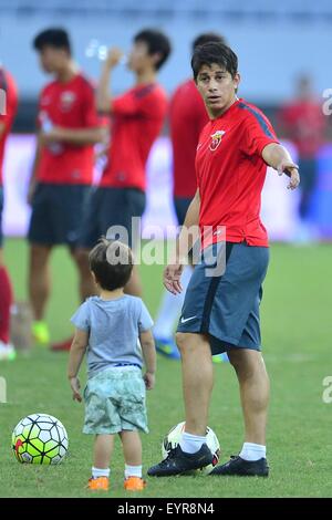 Shanghai, Volksrepublik China. 3. August 2015. Shanghai SIPG vorwärts DARIO CONCA während seines Trainings im Shanghai-Stadion in Shanghai, China. Bildnachweis: Marcio Machado/ZUMA Draht/Alamy Live-Nachrichten Stockfoto