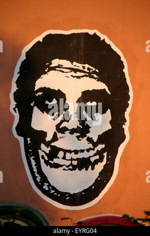 Shepard Fairey "Andre the Giant" Graffity Berlin. Stockfoto