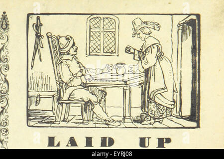 Ein Foto von Seite 79 einer Balladen-Sammlung, das wahrscheinlich eine Illustration oder Szene zeigt, die mit den Balladen im Buch zusammenhängt. Stockfoto