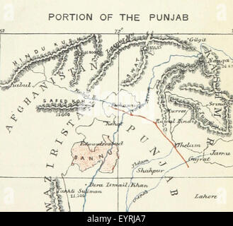 Foto von Seite 11 von „Bannu; OR, Or, Our Afghan“, mit einer Karte, die die Region Bannu im heutigen Pakistan zeigt und ihren geografischen und historischen Kontext zeigt. Stockfoto