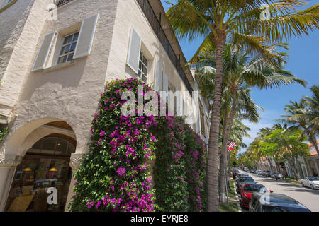 MEDITERRANEN STIL EINKAUFEN ARCADE WORTH AVENUE PALM BEACH FLORIDA USA Stockfoto