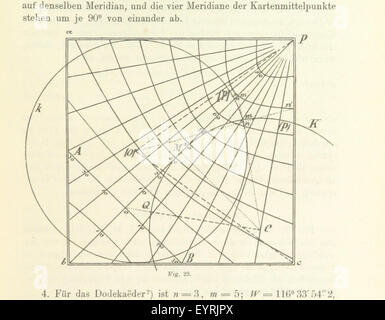 Lehrbuch der Landkartenprojektionen Bild entnommen Seite 85 von "Lehrbuch der Landkartenprojektionen" Stockfoto