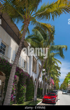 MEDITERRANEN STIL EINKAUFEN ARCADE WORTH AVENUE PALM BEACH FLORIDA USA Stockfoto