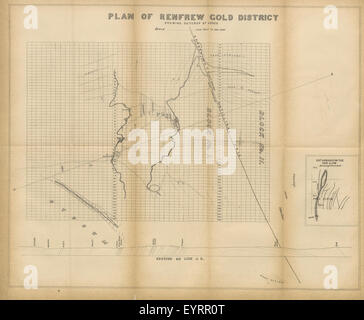 Bericht über den Mount Uniacke, Oldham und Renfrew Gold Bergbaugebiete, mit Plänen und Abschnitte Aufnahme ab Seite 128 von "Bericht über den Berg Stockfoto