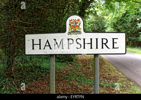 Hampshire County Straßenschild. Stockfoto