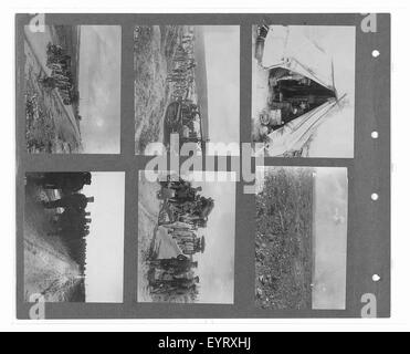 Dieses Bild stammt von „Canadian war Memorials Fund Canadian Official war Photos Volume 2“, einer Sammlung offizieller Kriegsfotos, die Kanadas Beteiligung an Kriegszeiten dokumentieren. Die Seite zeigt eine bestimmte Kriegsszene oder eine Militärfigur. Stockfoto