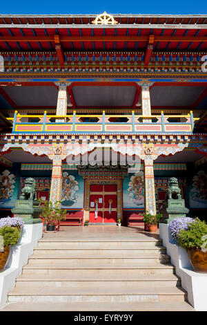 Tempel von einem tausend Buddhas, Haupteingang, Frankreich, La Boulaye Stockfoto