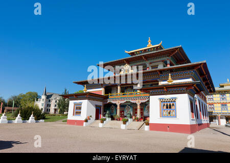 Tempel von einem tausend Buddhas, Haupteingang, Frankreich, La Boulaye Stockfoto