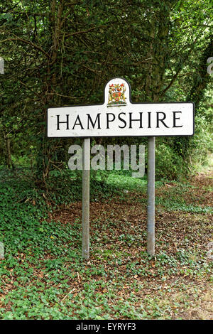 Hampshire County Straßenschild. Stockfoto