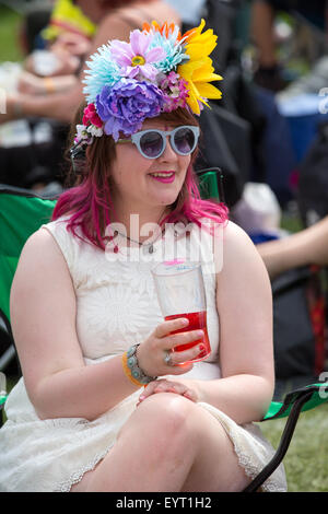 Menge an Cambridge Folk Festival 2015 Stockfoto