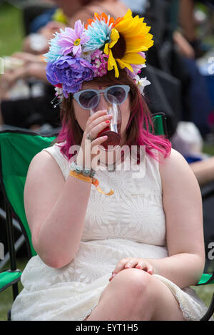 Menge an Cambridge Folk Festival 2015 Stockfoto