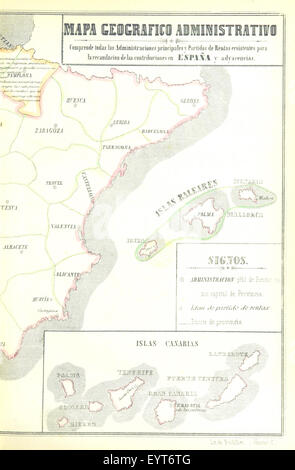 Abbildung Seite 343 entnommen "Cartografia Hispano-Cientifica, Ó Seo Stockfoto