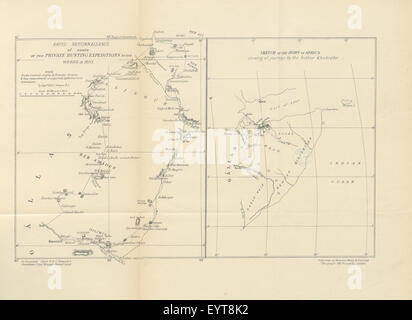 Siebzehn Reisen durch Somáliland. Eine Aufzeichnung der Exploration und Großwild schießen, 1885, 1893. ... Mit zahlreichen Abbildungen und Karten Bild entnommen Seite 405 von "siebzehn Reisen durch Somáliland Stockfoto