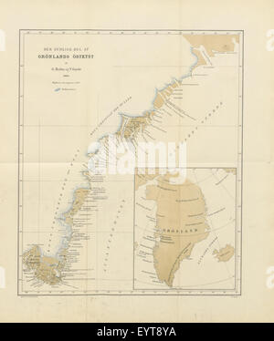 Höhle Danske Konebaads-Expedition bis Grønlands Østkyst. Populært Beskreven af G. Holm Og V. Garde... Med Kort,... Og... Afbildninger Bild entnommen Seite 413 von "Den Danske Konebaads-Expedition bis Stockfoto