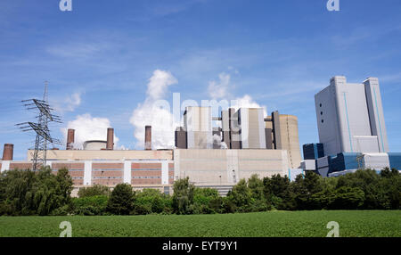 Kohle-Kraftwerk Niederaußem, Deutschland, North Rhine-Westphalia, Bergheim Stockfoto