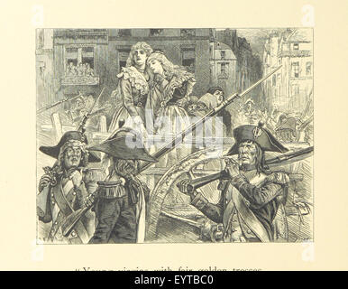 Dieses Bild aus Seite 52 von „The Chronicle of the Drum“ zeigt Illustrationen, die die Erzählung der historischen und kulturellen Bedeutung der Trommel in verschiedenen Kontexten ergänzen. Stockfoto