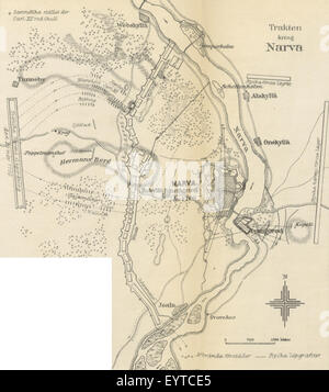 Karte '.' extrahiert aus Flickr ID 11203270974 Bild entnommen Seite 579 von "Ofversigt af Svenska Krigens Stockfoto