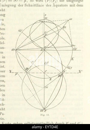 Bild von Seite 61 des "Lehrbuch der Landkartenprojektionen" Bild entnommen Seite 61 des "Lehrbuch der Landkartenprojektionen" Stockfoto