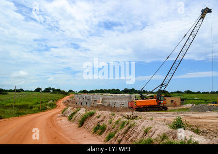 Bau von Soyo - Autobahn Luanda in Angola (Brücke) Stockfoto