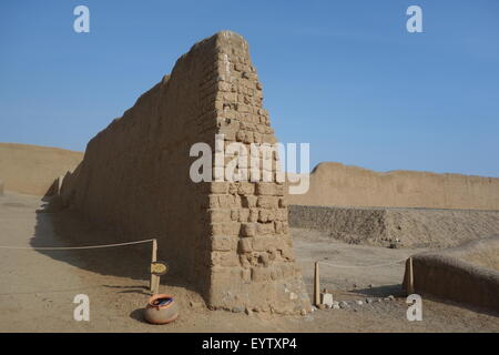 Chan Chan archäologischer Komplex, in der Nähe von Trujillo im Norden Perus Stockfoto