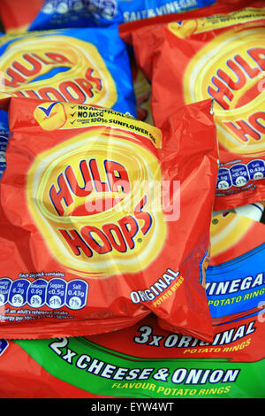 Pakete der Hula Hoops snacks Stockfoto