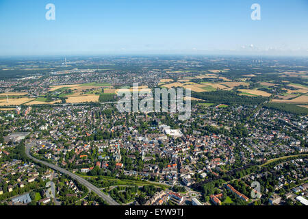 Ansicht von Süden der Stadt von kamen, Ruhr District, North Rhine-Westphalia, Deutschland Stockfoto