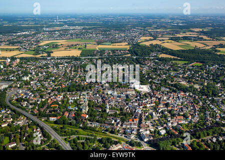 Ansicht von Süden der Stadt von kamen, Ruhr District, North Rhine-Westphalia, Deutschland Stockfoto